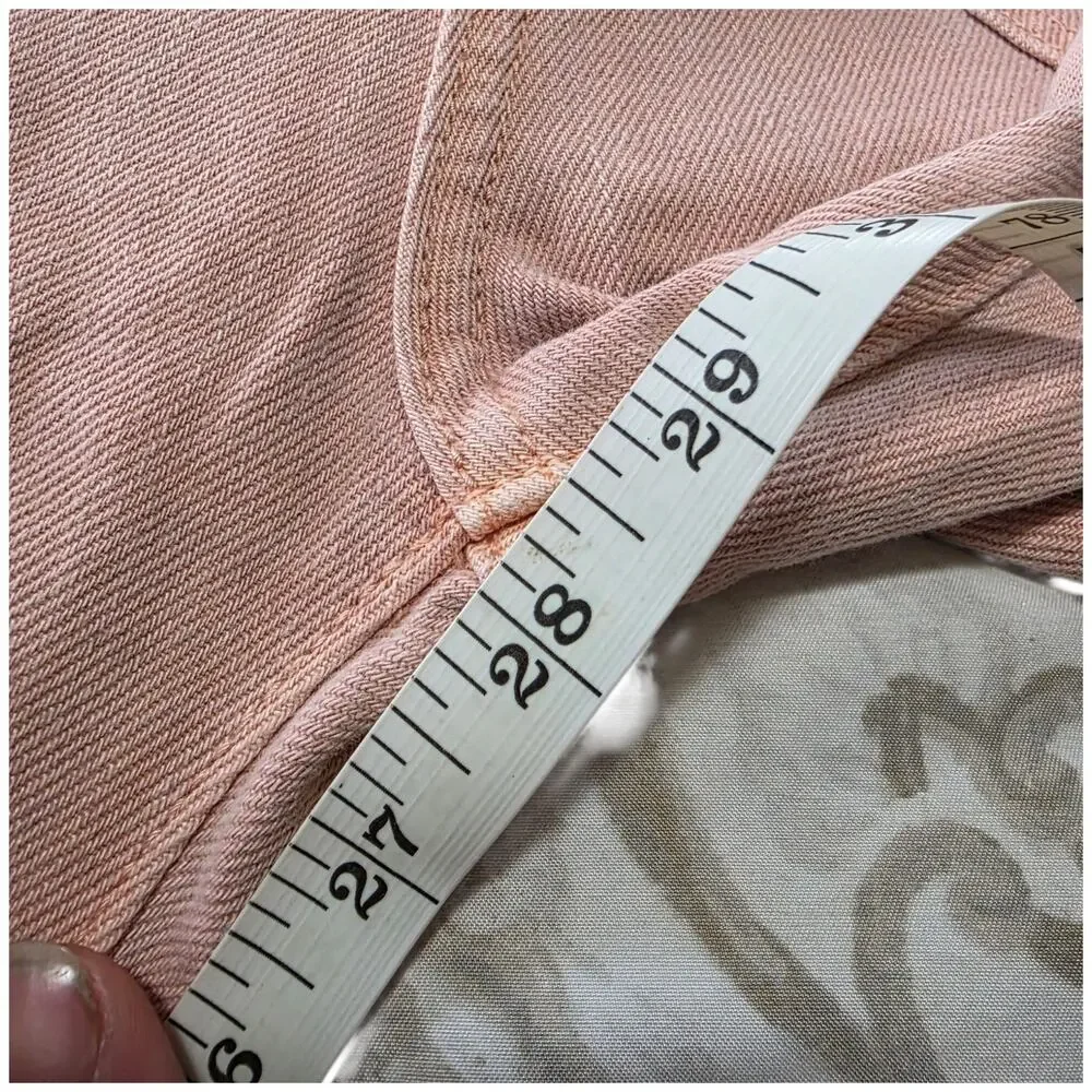 Old Navy Girls Pink Baggy Wide Leg Jeans Youth Size 18 Adjustable Waist